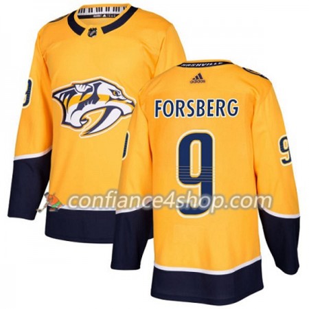 Adidas Maillot de Hockey Nashville Predators Filip Forsberg 9 2017-2018 Or Authentic - Homme